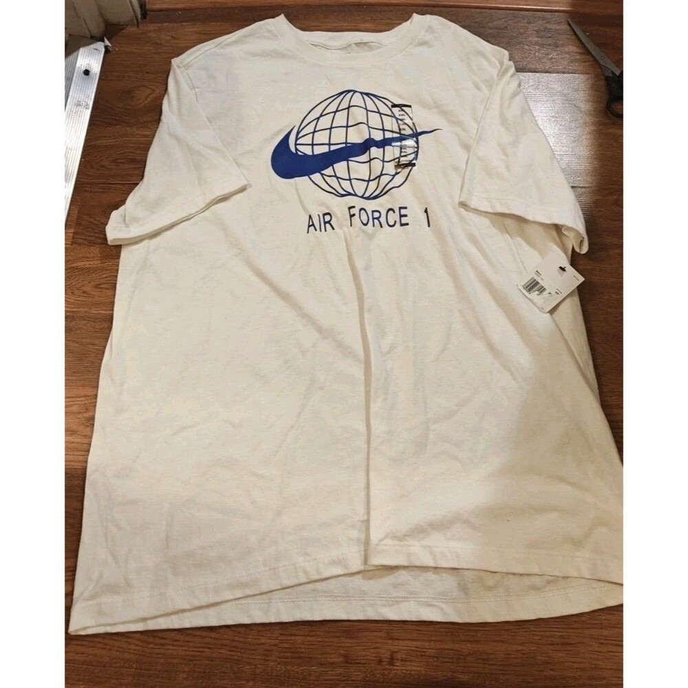 NWT Nike Air Force 1 One NY LA Global White Swoosh TShirt WORLD GLOBE Men's XXL